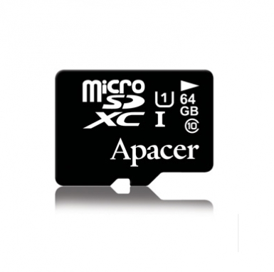 Apacer MicroSDXC 64GB UHS-I Memory Card - MicroSDXC памет за мобилни устройства (клас 10)