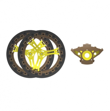 Parrot Jumping Sumo Customization Kit - предна част и колела за Parrot Jumping Sumo (кафяв)