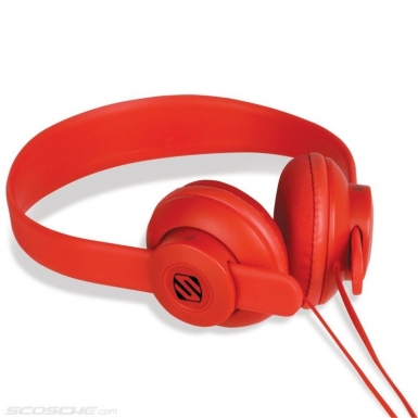 Scosche lobeDOPE Bursh Fire - слушалки с микрофон и управление на звука за iPhone и мобилни устройства (червен)