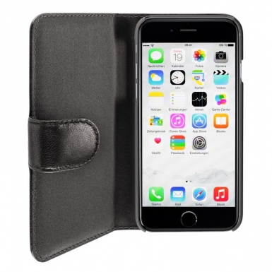 Artwizz SeeJacket® Leather - кожен кейс тип портфейл за iPhone 6 Plus, iPhone 6S Plus (черен)
