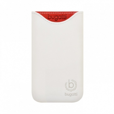 Bugatti Skinny 2ML Burning Glacier - кожен калъф (естествена кожа) за iPhone 8, iPhone 7, iPhone 6S, iPhone 6(бял)