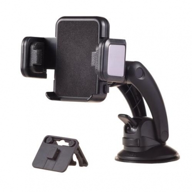 Universal Car Holder WSM-11L Type R - универсална поставка за стъклото и вентилацията на кола за мобилни телефони (черна)