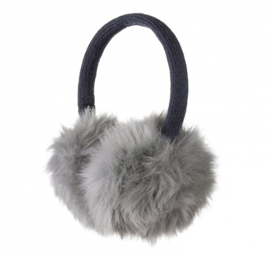 KitSound On-Ear Fur Audio Earmuffs - ушанки с вградени слушалки с 3.5 мм аудио жак за iPhone и мобилни устройства (сив) | Marovski KitSound On-Ear Fur Audio Earmuffs - ушанки с вградени слушалки с 3.5 мм аудио жак за iPhone и мобилни устройства (сив)