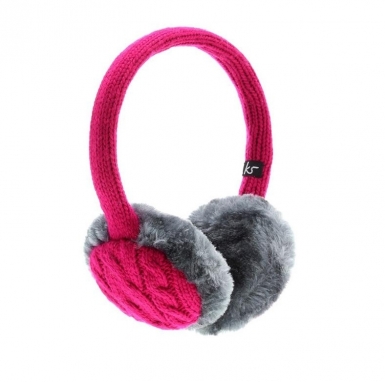 KitSound On-Ear Pink Audio Earmuffs - ушанки с вградени слушалки с 3.5 мм аудио жак за iPhone и мобилни устройства (розов)