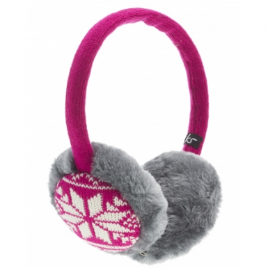 KitSound Earmuffs Fairislie - ушанки с вградени слушалки за iPhone и мобилни устройства (розов)