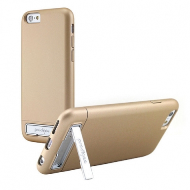 Prodigee Kick Slider Case - поликарбонатов слайдер кейс с поставка и покритие за дисплея за iPhone 6 Plus, iPhone 6S Plus (златист)