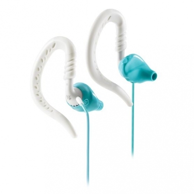 JBL Yurbuds Focus 100 - спортни слушалки за iPhone, iPod, iPad и мобилни устройства (бял-син)