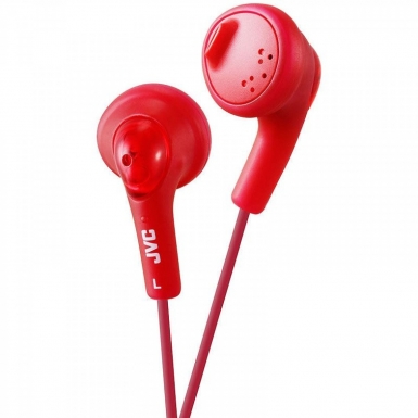 JVC HAF160 Gumy Bass Boost Stereo Headphones - слушалки за смартфони и мобилни устройства (червен)
