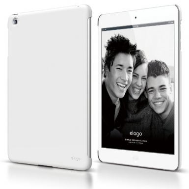 Elago A4M Slim Fit Case - кейс за iPad Mini, iPad mini 2, iPad mini 3 - съвместим със Smart Cover (бял)