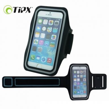 TIPX Armband Case - спортен калъф за ръката за смартфони с дисплеи от 4.9 до 5.7 инча (черен)