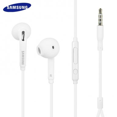 Samsung Headset Stereo EO-EG920BW - слушалки с микрофон и управление на звука за Samsung мобилни устройства (бял) (bulk)