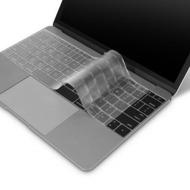 Macally Keyboard Cover - силиконов протектор за клавиатурата на MacBook 12 (прозрачен-мат)