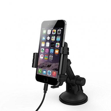KiDiGi Car Mount Cradle - поставка и зарядно за кола за iPhone 6/6S, iPhone 6 Plus/6S Plus и мобилни устройства от 4 до 5.7 инча