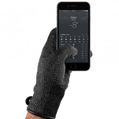 Mujjo Double Layered Touchscreen Gloves Size S - двуслойни качествени зимни ръкавици за тъч екрани (черен)