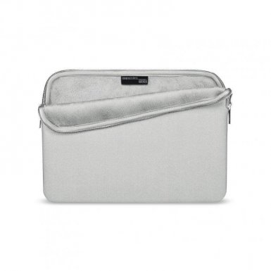 Artwizz Neoprene Sleeve - неопренов калъф с цип за MacBook Air 13, Pro 13, Pro Retina 13 и преносими компютри до 13 инча (сребрист)