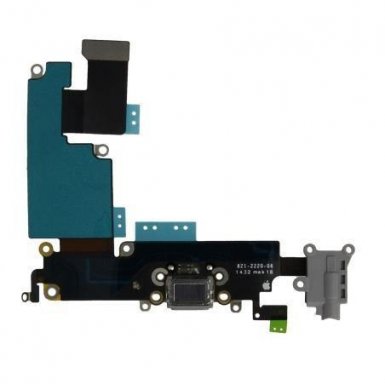Apple iPhone 6 Plus System Connector and Flex Cable - оригинален лентов кабел с Lightning конектора, аудио жака и долния микрофон за iPhone 6 Plus (бял)