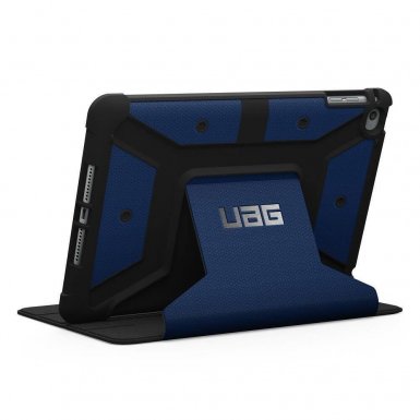 Urban Armor Gear Folio Case - удароустойчив хибриден кейс за iPad mini 4 (син)