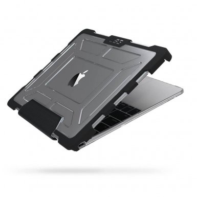 Urban Armor Gear Case - удароустойчив хибриден кейс за Apple MacBook 12 (прозрачен)