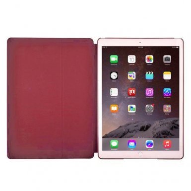 Comma Elegant Case - кожен калъф и поставка за iPad Pro 12.9 (червен)