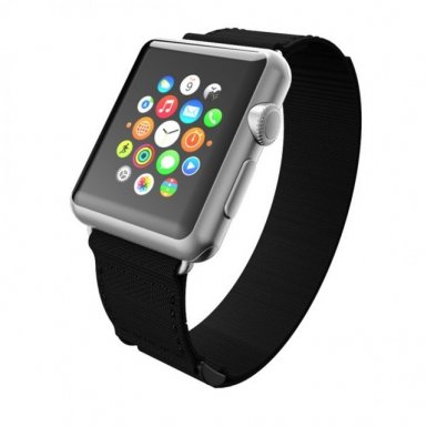 Incipio Stitch Jacquard Watch Band - класическа каишка за Apple Watch 38мм, 40мм (черен)