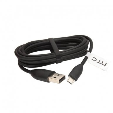 HTC DC M410 MicroUSB - оригинален кабел за HTC мобилни телефони (черен) (bulk)