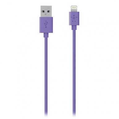 Belkin Lightning to USB Cable - USB кабел 120 см. за iPhone, iPad, iPod с Lightning (лилав)