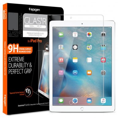 Spigen Oleophobic Coated Tempered Glass GLAS.tR SLIM - най-висок клас стъклено защитно покритие за дисплея на iPad Pro 12.9