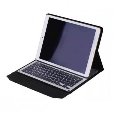 Smart Keyboard Stand Case - полиуретанов калъф, клавиатура и поставка за iPad Pro 12.9 (черен)