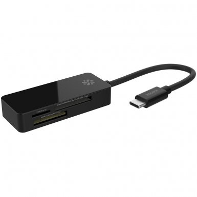 Kanex USB-C Memory Card Reader - четец за карти памет за MacBook и устройства с USB-C порт (черен)