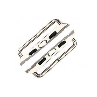 Hoco Apple Watch Band Adapter - алуминиев адаптер за всякакъв тип каишки за Apple Watch 38мм, 40мм (сребрист)