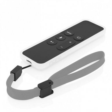 Incipio NGP - удароустойчив силиконов калъф за Apple TV Siri Remote (бял)
