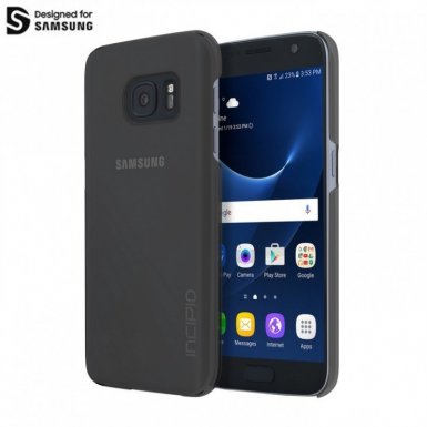 Incipio Feather Pure Case - поликарбонатов кейс за Samsung Galaxy S7 (черен-прозрачен)