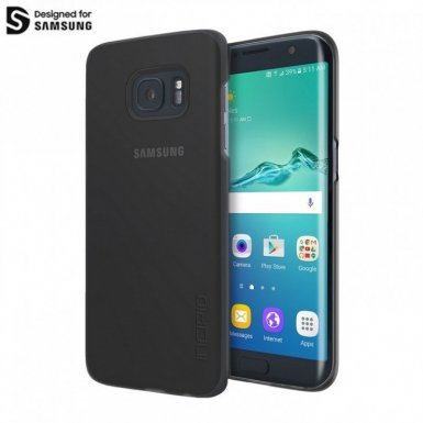 Incipio Feather Pure Case - поликарбонатов кейс за Samsung Galaxy S7 Edge (черен-прозрачен)