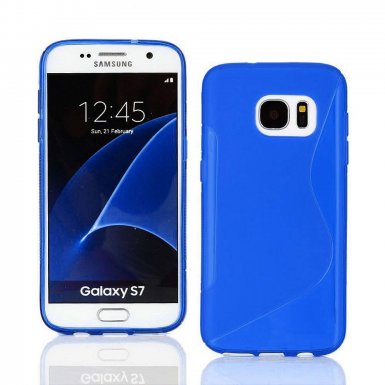 S-Line Cover Case - силиконов (TPU) калъф за Samsung Galaxy S7 (син)