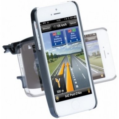 iGrip PerfektFit Car Mount Vent Kit - кейс и поставка за радиатора на кола за iPhone 5, iPhone 5S, iPhone SE (черна)
