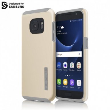 Incipio Dual Pro Case - удароустойчив хибриден кейс за Samsung Galaxy S7 (златист)