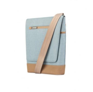Moshi Aerio Lite Bag - стилна кожена чанта за MacBook 12 с отделение за таблети и смартфони (син)