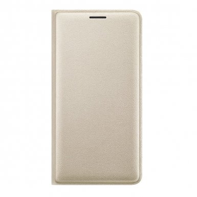 Samsung Flip Case EF-WJ320PFEGWW - оригинален кожен калъф за Samsung Galaxy J3 (2016) (златист)
