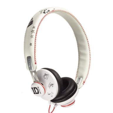 Jivo One Direction SnapCaps On-Ear Leather Band Headphones - слушалки за мобилни устройства (бели)