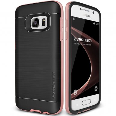 Verus High Pro Shield Case - хибриден удароустойчив кейс за Samsung Galaxy S7 (розово злато)