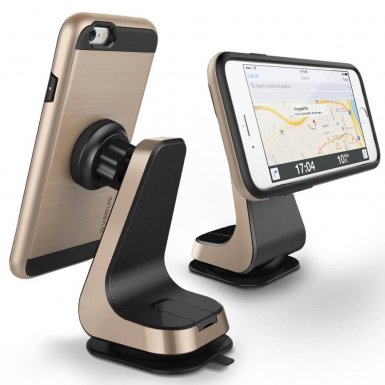 Verus Magnetic Grab - универсална поставка за гладки повърхности за iPhone, Samsung и смартфони до 6.3 инча (златиста)