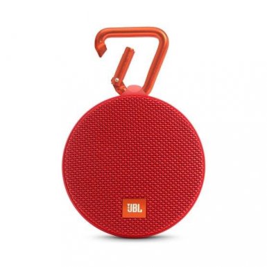 JBL Clip 2 - водоустойчив безжичен портативен спийкър (с карабинер) с микрофон за мобилни устройства (червен)