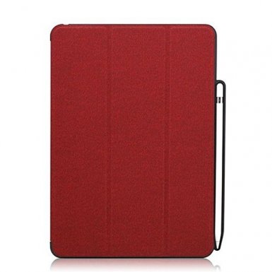 Prodigee Expert Case - кожен калъф, тип папка и поставка за iPad Pro 9.7, iPad Air 2 (червен)