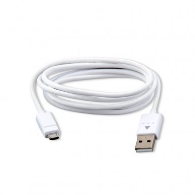 LG microUSB Cable DC05WK EAD62329704 - оригинален microUSB кабел за LG мобилни устройства и устройства с microUSB вход (бял) (bulk)