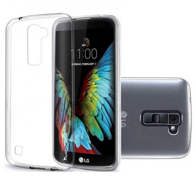 Ultra-Slim Case - тънък силиконов (TPU) калъф (0.3 mm) за LG K8 (прозрачен)