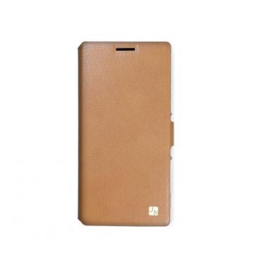 Just Must Slim Collection Flip Case - кожен флип калъф за iPhone 6S, iPhone 6 (кафяв)