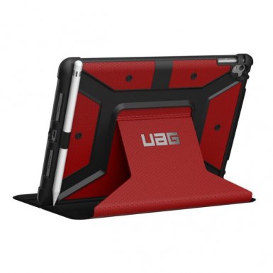 Urban Armor Gear Folio Case - удароустойчив хибриден кейс от най-висок клас за iPad Pro 9.7 (червен)