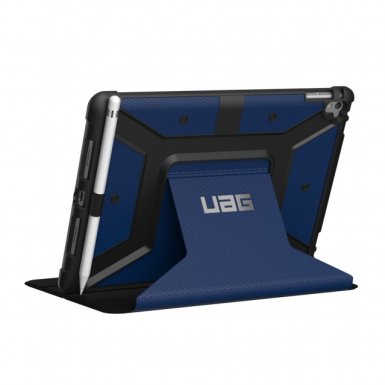 Urban Armor Gear Folio Case - удароустойчив хибриден кейс от най-висок клас за iPad Pro 9.7 (син)