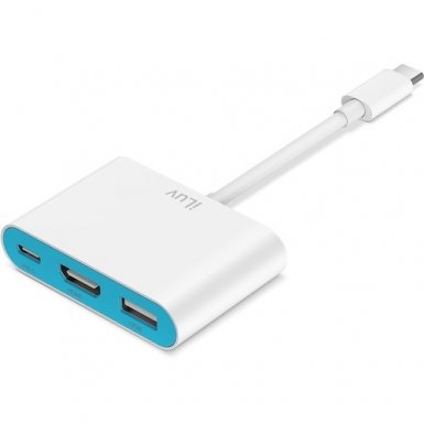 iLuv USB Type-C Digital AV Multiport Adapter - адаптер за свързване от USB-C към HDMI 4K, USB-C, USB-A
