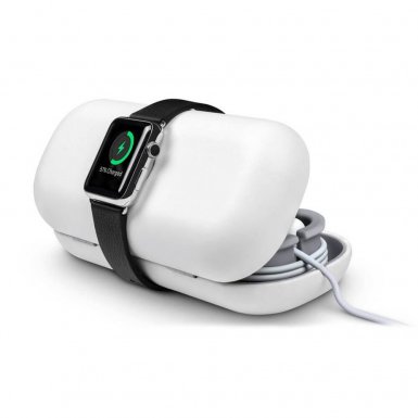 TwelveSouth TimePorter - кейс за аксесоари и поставка с възможност за зареждане за Apple Watch (бял)